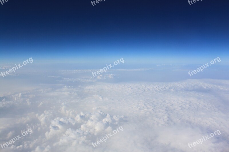 Blue Sky The Clouds High Altitude Free Photos