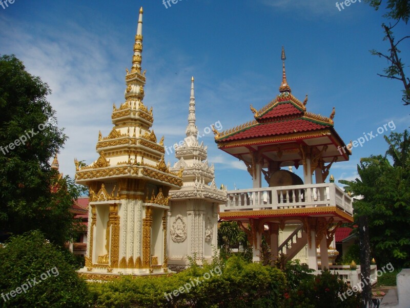 Pagoda Asia Laos Bu Buddhism