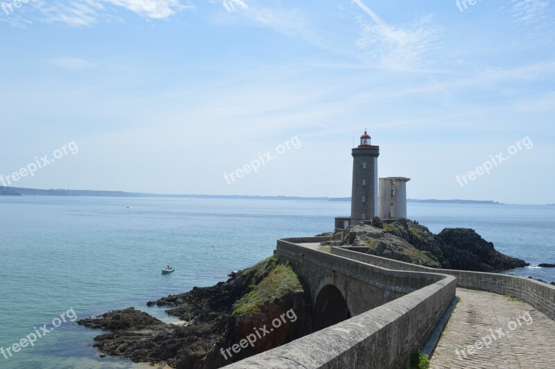 Lighthouse Brittany Finistère Side Landscape