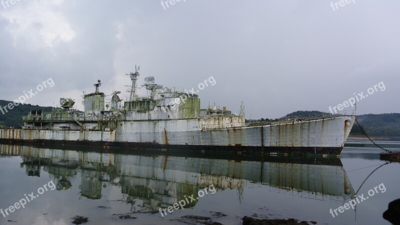 Ship Boat Marine Abandoned Sinister