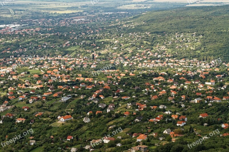 Aerial View Town Suburb Aerial View