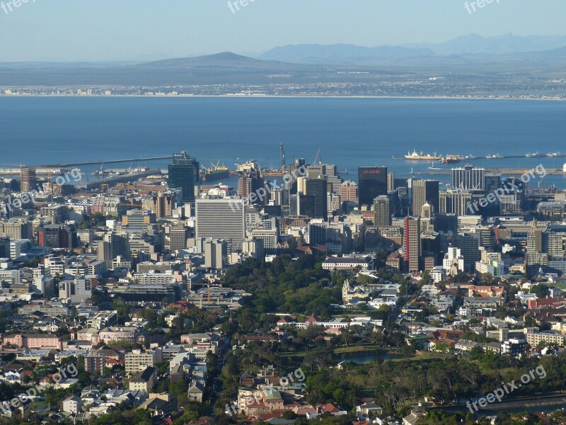 South Africa Cape Town Table Mountain Ocean Outlook