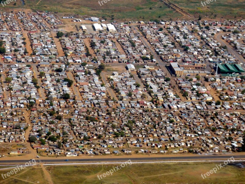 South Africa Johannisburg Township City Flight