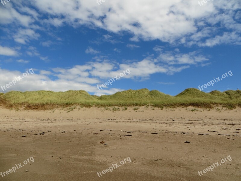 Dunes Beach Sky Clouds Baltic Sea