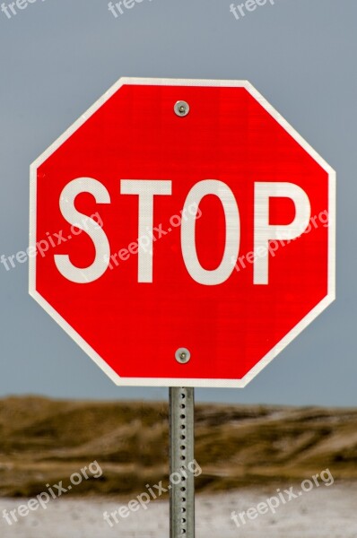 Stop Sign Stop Sign Red Traffic