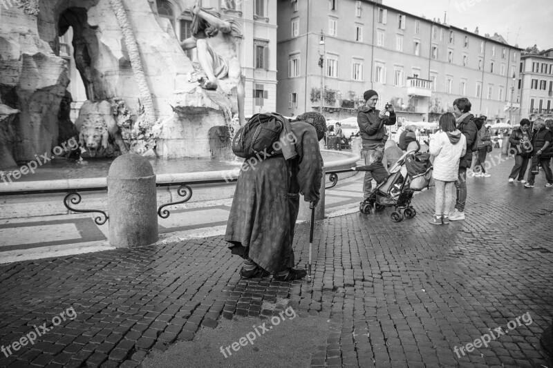 Piazza Navona Rome Italy Street People