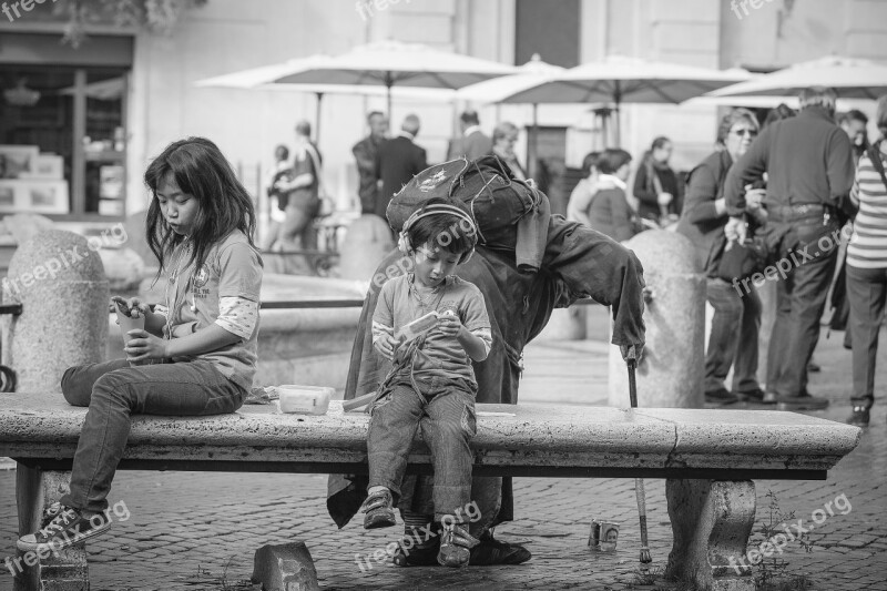 Piazza Navona Rome Italy Street People