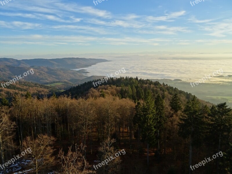 Mountains Clouds Sky Alpine Blue