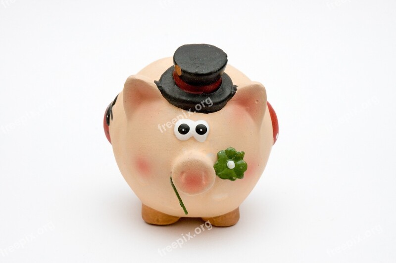 Lucky Pig New Year Four Leaf Clover Luck Lucky Charm