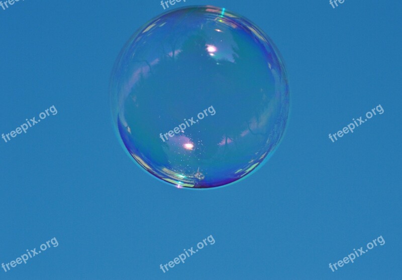 Soap Bubbles Colorful Balls Soapy Water Make Soap Bubbles