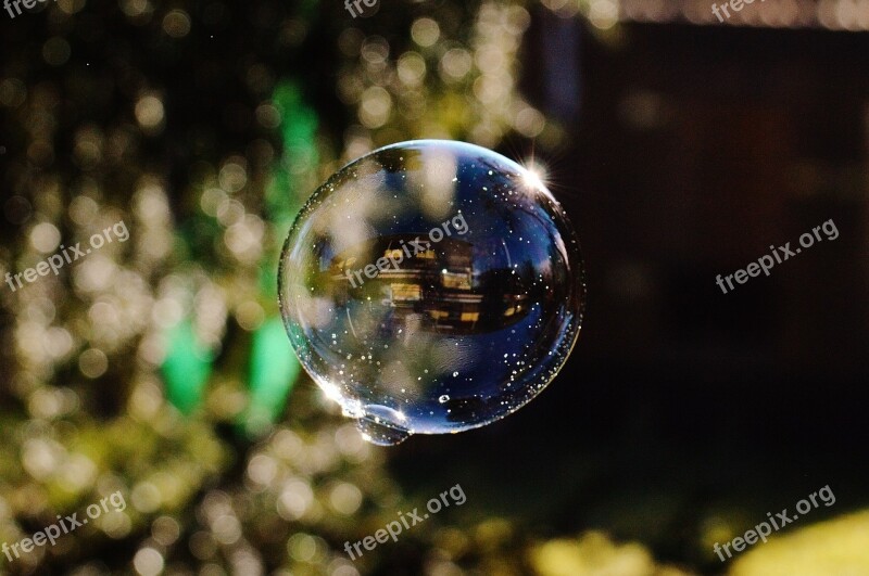 Soap Bubbles Colorful Balls Soapy Water Make Soap Bubbles