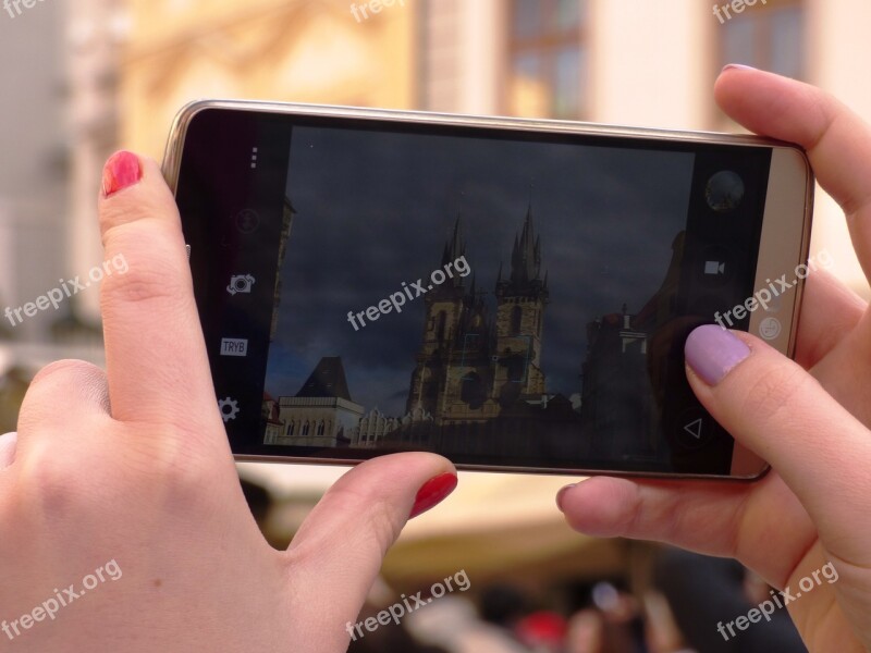 Smartphone Phone Hands Take A Photograph Photo