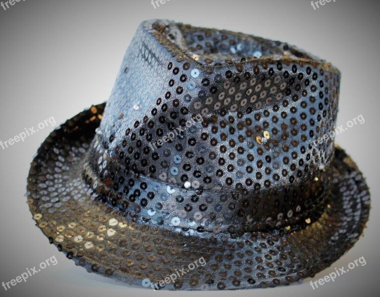 Hat Sequins Black And White Pretty Headwear