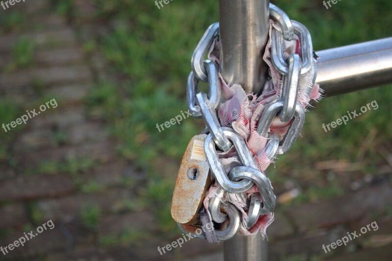 Lock Bike Lock Bicycle Amsterdam Street Scene