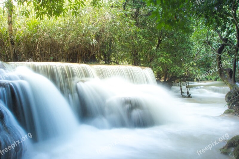 Guangxi Waterfall Laos Free Photos