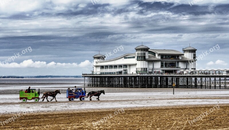 Weston-super-mare Somerset Coast Sea England