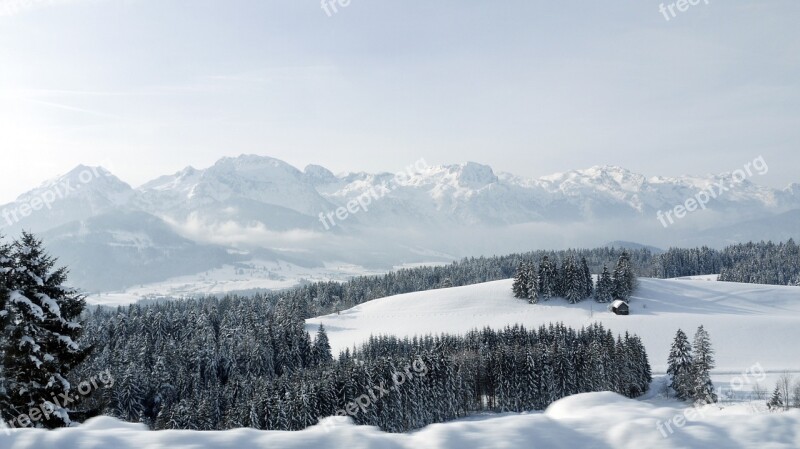 Tennengebirge Alpine Mountains Snow Winter