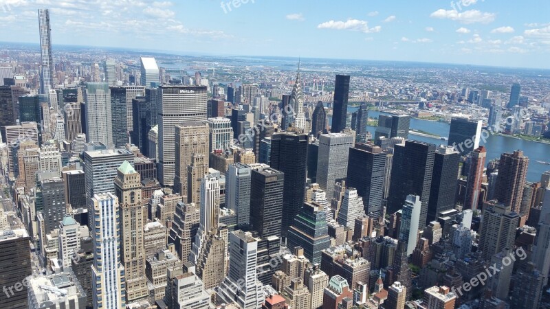 New York City Skyline Skyscrapers New York Highrises