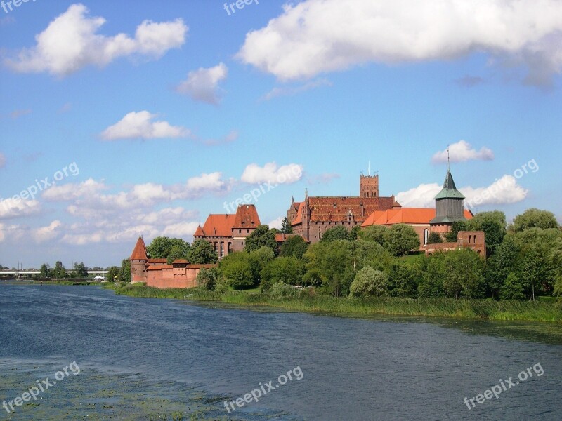 Poland Castle Malbork River Wisla