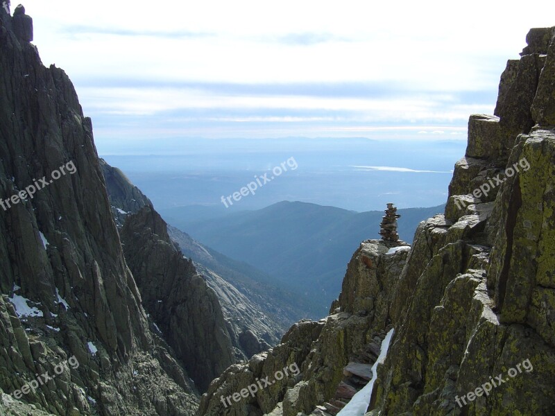 Mountain Snow Crests Rock Signal