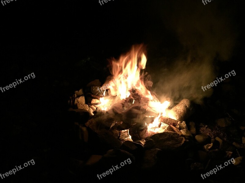 Bonfire Modak Camping Free Photos