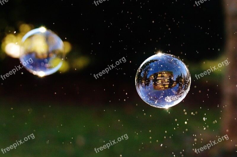 Soap Bubbles Colorful Balls Soapy Water Make Soap Bubbles