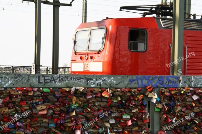 Cologne Hohenzollern Bridge Train Castles Railway