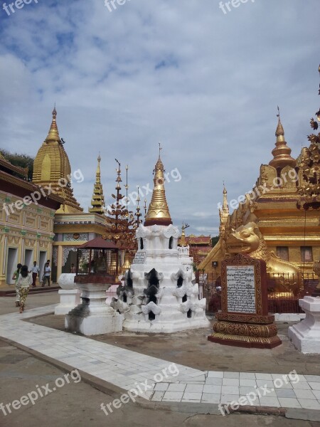 Myanmar Buddhist Temple Urn Free Photos