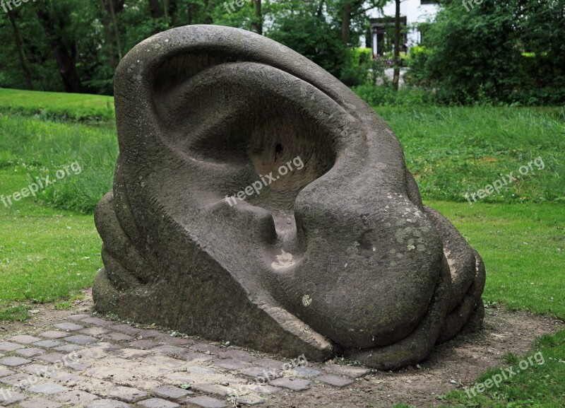 Sculpture Auricle Ear Stone Rock Carving