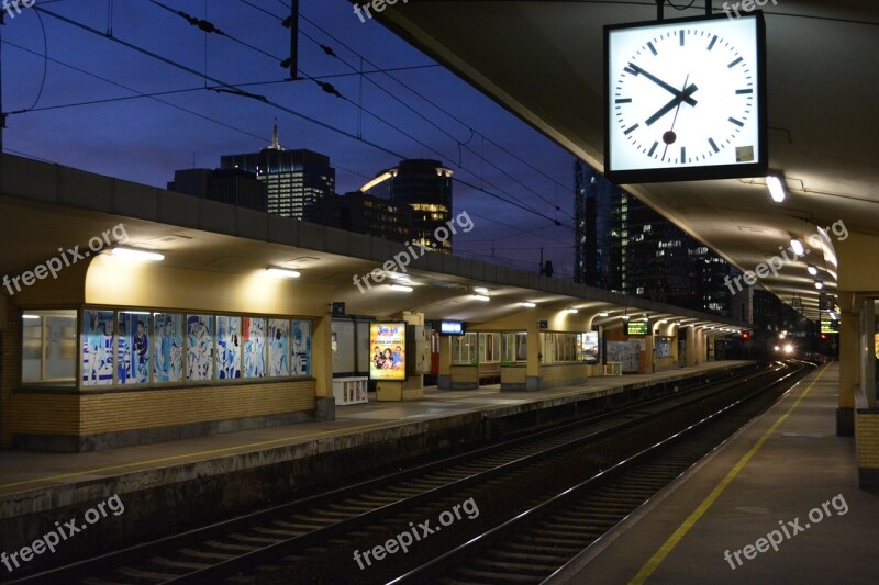 Train Station Transport Railway Rails