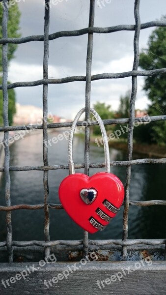 Heart Red Padlocks Love Romanticism