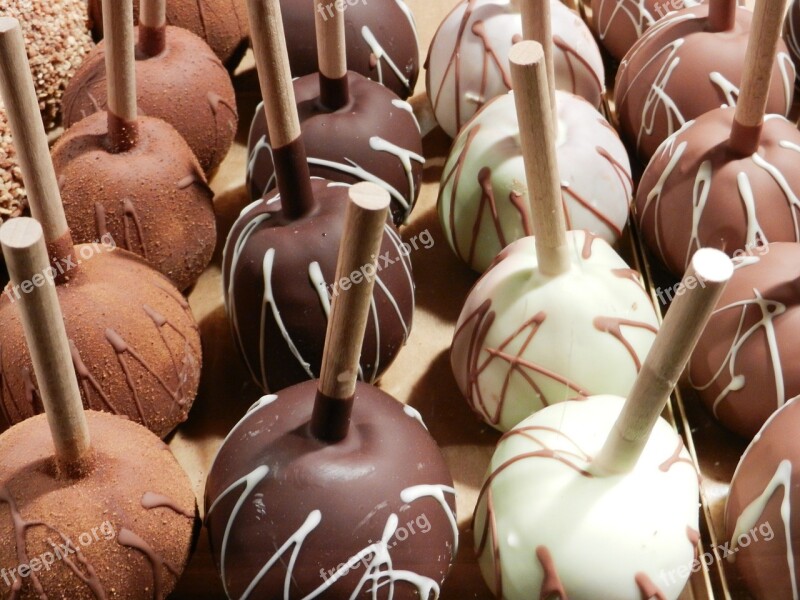 Fruit Chocolate Icing Apple Pear