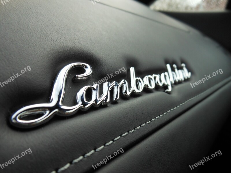 Lamborghini Lettering Emblem Dashboard Luxury