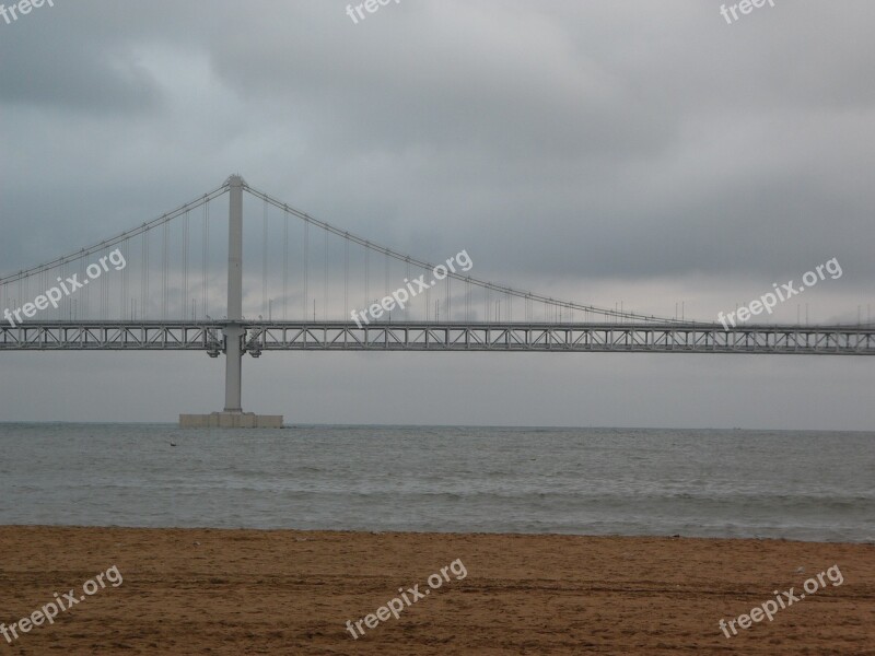 Busan Gwangalli Gwangan Bridge Bridge Sea