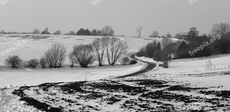 Winter Snow Natural Country Mark