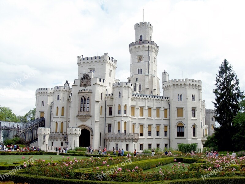 Hluboka Castle Garden Architecture History Flowers