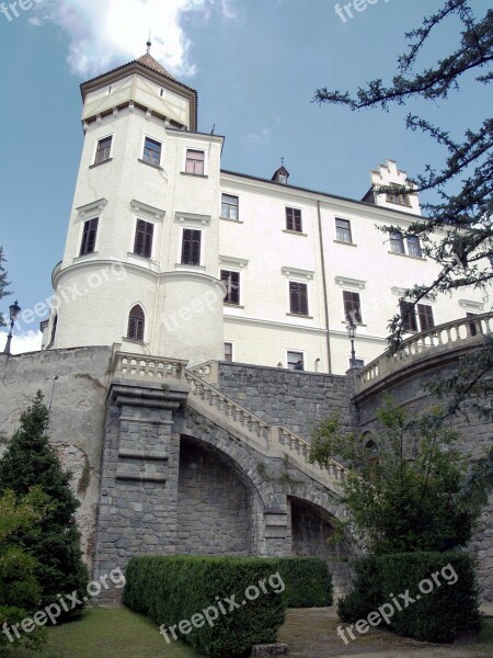 Lock Konopiště History Mansion Tower Stairs