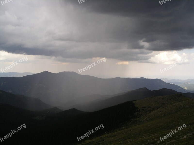 Mountains Colorado Storm Rain Clouds