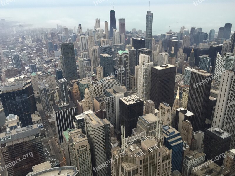 Chicago City Skyline Cityscape Illinois