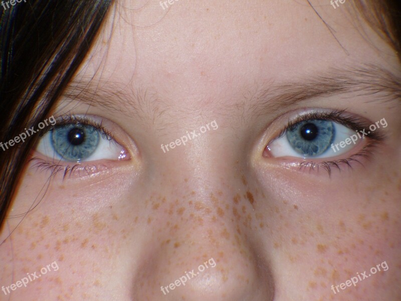 Child Eyes Blue Kid Face