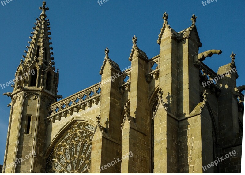 Carcassonne France Church Gothic Rosette