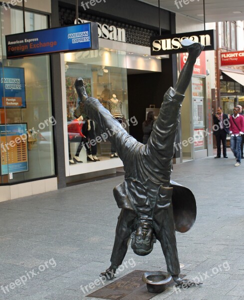 Sculpture Perth West Australia Human Handstand