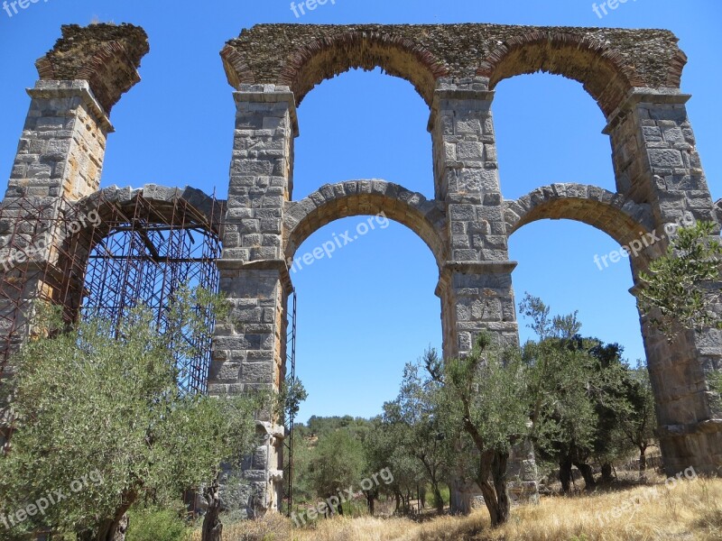 Lesbos Aqueduct Moria Water Pipe Romans