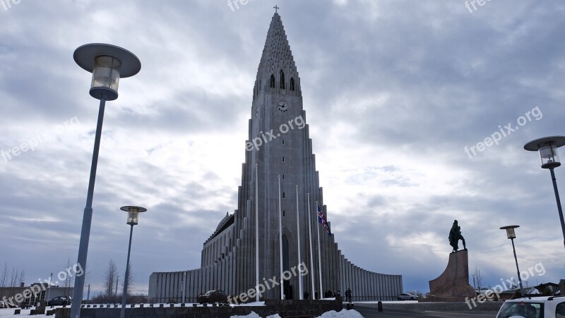 Church Hallgrimskirkja Church Reykjavik Iceland Impressive