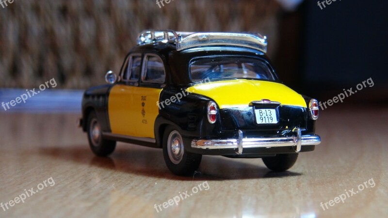 Taxi Barcelona 60's Miniature Boot