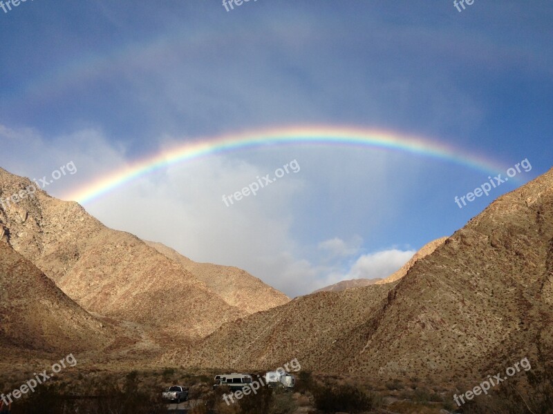 Rainbow Landscape Rainbow Sky Nature Sky