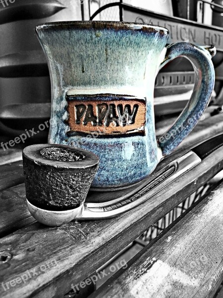 Coffee Mug Cup Tobacco Pipe