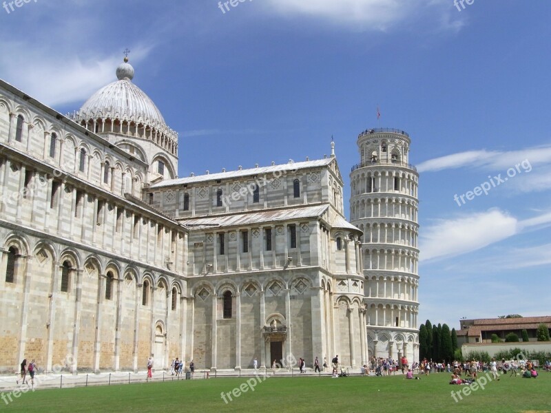 Pizza Leaning Tower Italy Free Photos