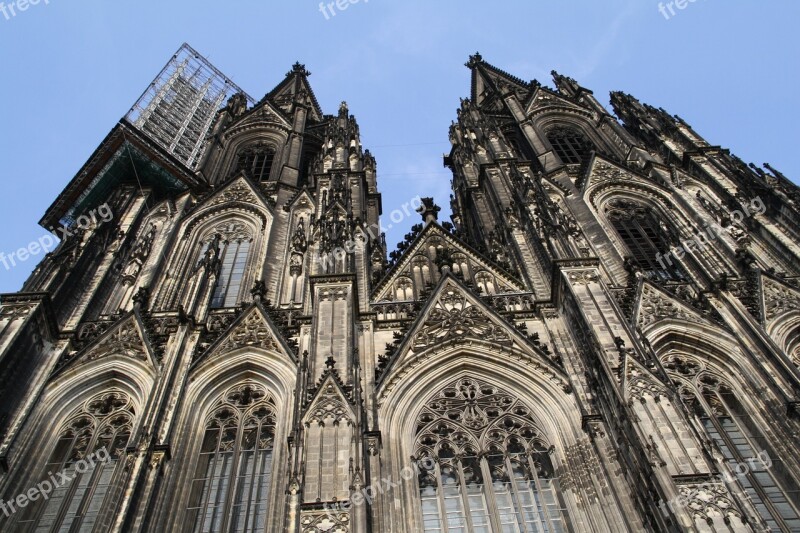 Cologne Cathedral Dom Scaffold Cologne Free Photos