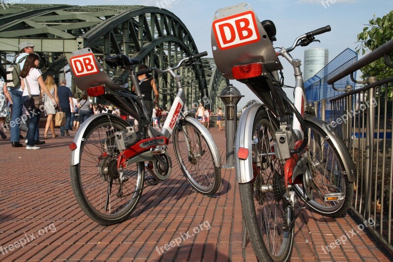 Bicycles Wheels Cycling Cologne Hohenzollern Bridge